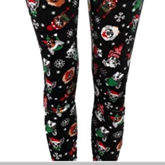 DOG CHRISTMAS LEGGINGS LIKE NEW M - Picture 2 of 8